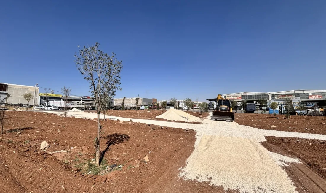 Eyyübiye Belediyesi yeni yeşil alan çalışmalarına sanayi bölgelerinde Ayakkabıcılar Sitesi’nde