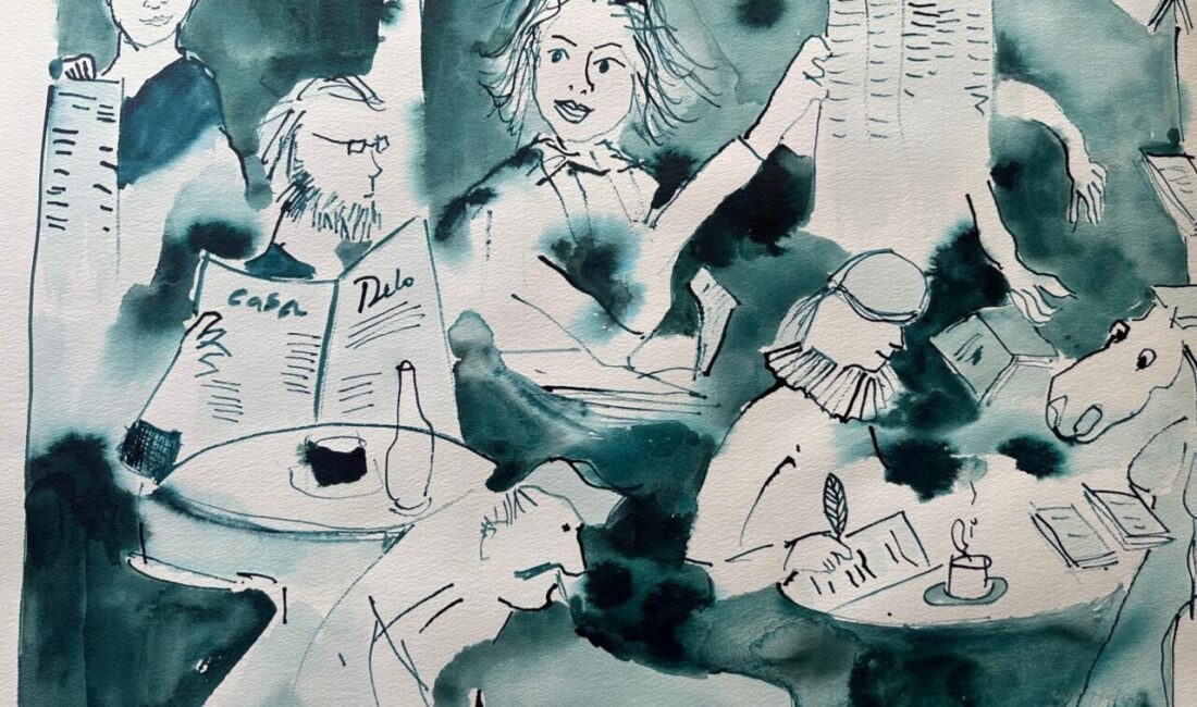 Gaziantepli ressam Mizyal Karabiber Nacaroğlu ve torunu Ferit Özdeş, SANKO