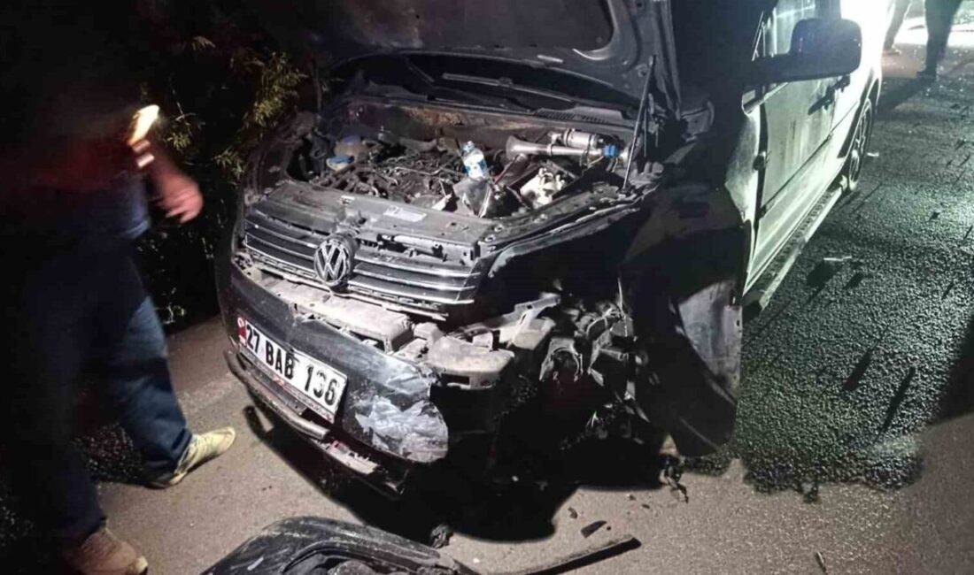 Gaziantep’in Karkamış ilçesinde otomobil ile hafif ticari aracın çarpışması sonucu