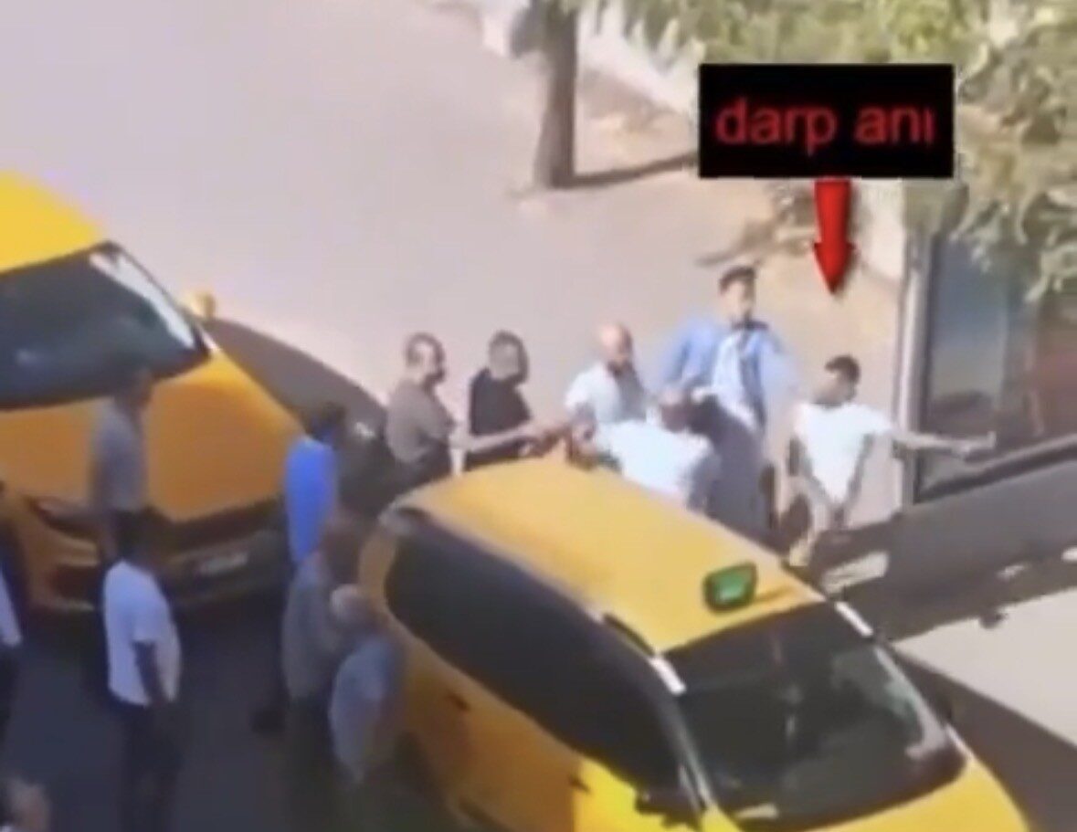 Gaziantep’te 4 taksici, müşteri alma meselesi nedeniyle sıkıştırdıkları başka bir