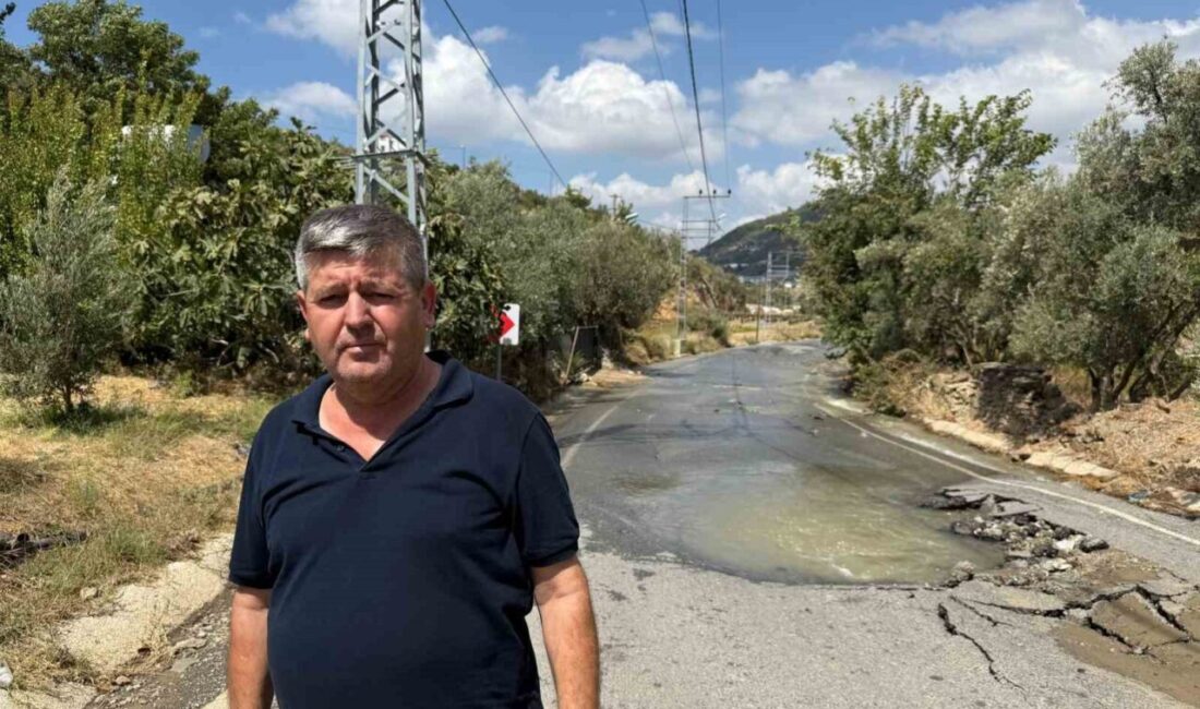 Antalya’nın Gazipaşa ilçesinde Devlet Su İşleri’ne (DSİ) ait sulama borusunun