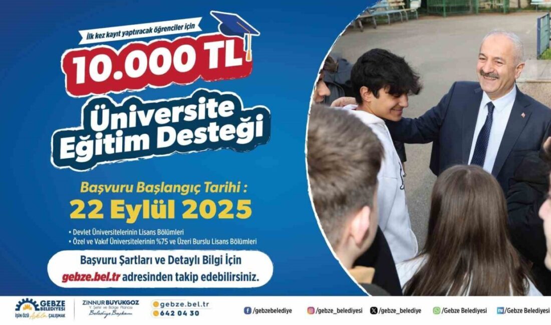Gebze Belediyesi, üniversiteye ilk kez kayıt yaptıracak öğrencilere sağladığı eğitim