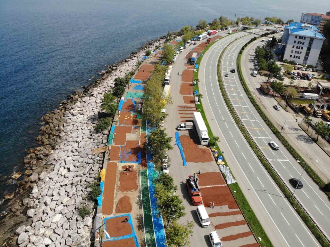 Giresun’da fındık hasadının sona ermesiyle birlikte üreticilerin kurutma mesaisi sürüyor.