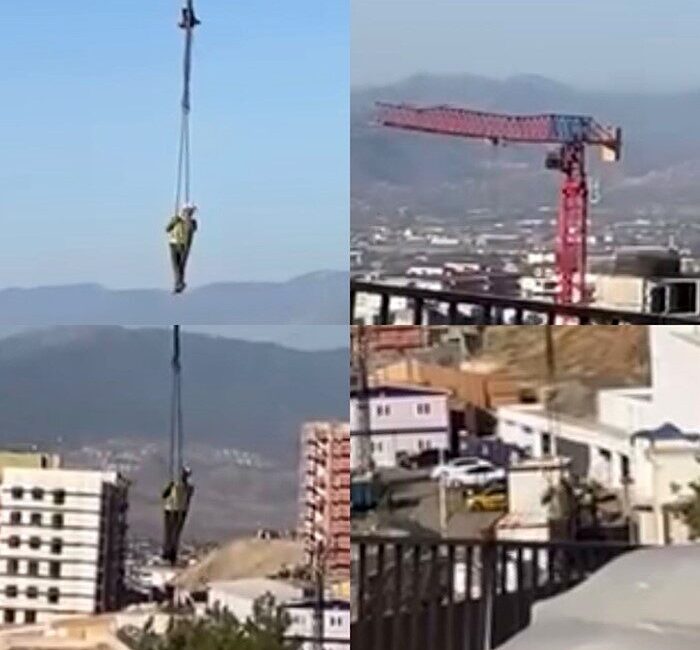 Kahramanmaraş’ta yapımı devam eden konutların olduğu şantiye alanına bir işçinin