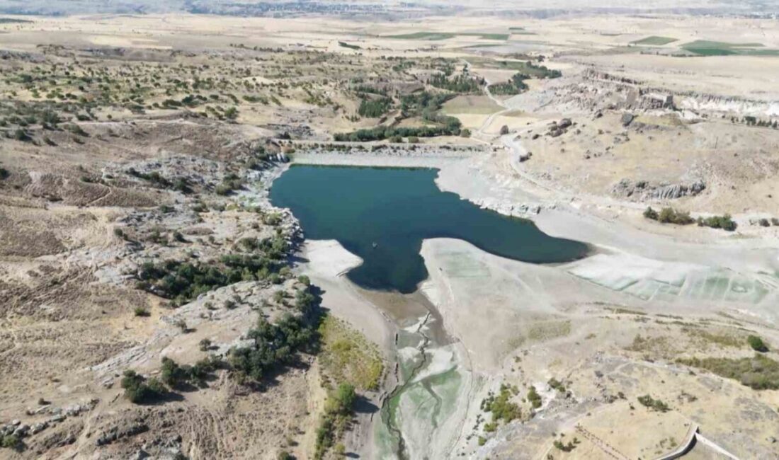 Aksaray’ın Güzelyurt ilçesinde bulunan Güzelyurt Göletinde bu yıl su seviyesi