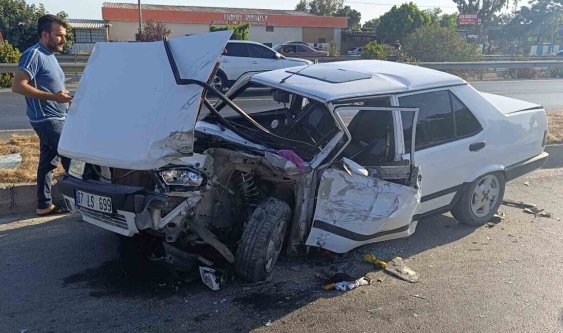 Antalya’nın Manavgat ilçesinde hafif ticari araç ile çarpışan TOFAŞ marka