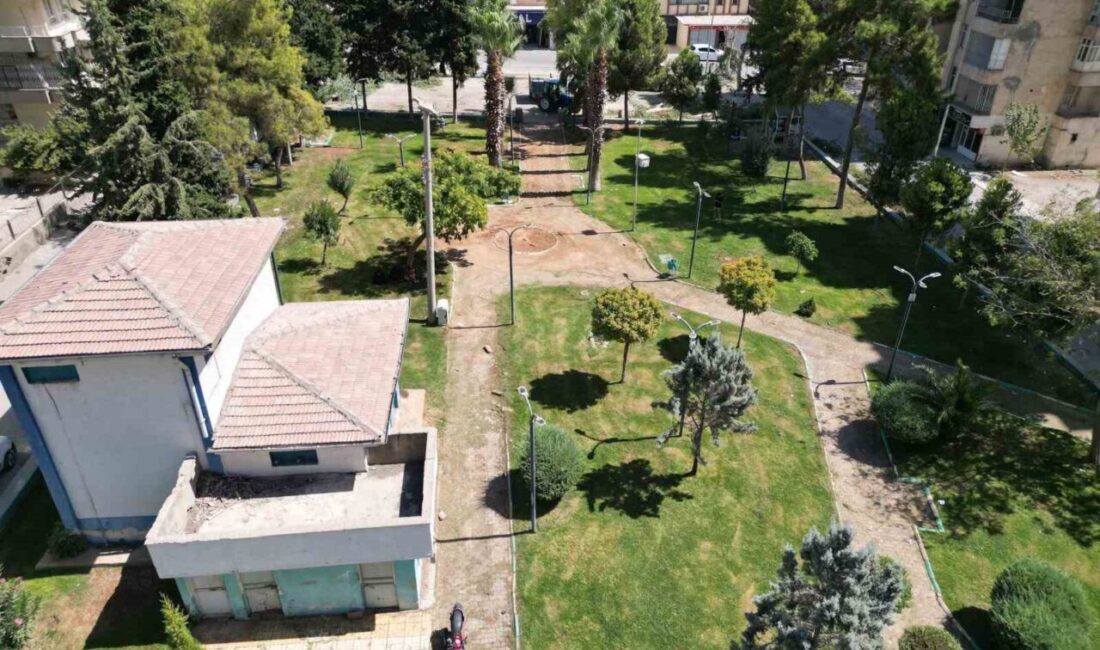 Haliliye Belediyesi Kırsal Hizmetler Müdürlüğü, parklarda mevsim çalışmaları kapsamında ağaçlandırma