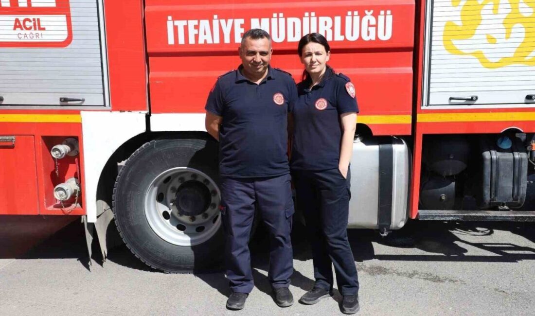 Çankırı’da itfaiyeci olarak görev yapan çift, yangın ve afetlerde can