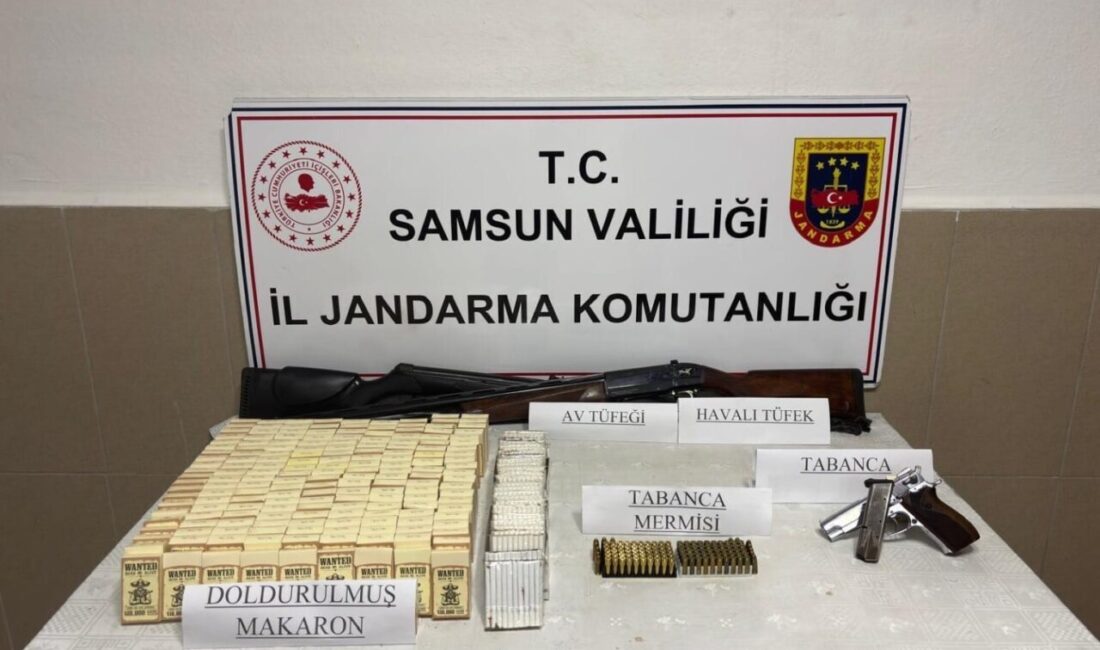 Samsun’un Havza ilçesinde jandarma ekiplerince bir şahsın ikametinde yapılan aramada