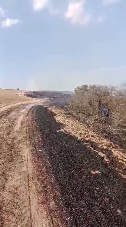 Tekirdağ’ın Kapaklı ilçesinde çıkan yangında 8 dönüm arazi kül olurken