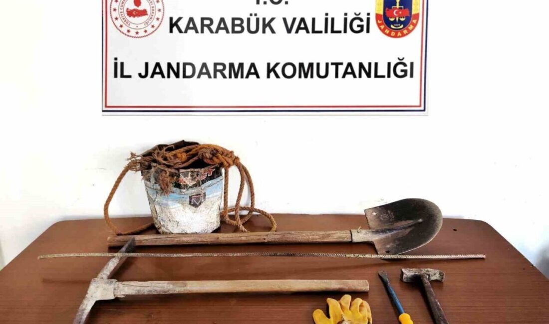 Karabük’ün Eflani ilçesinde izinsiz kazı yaptığı tespit edilen 2 şüpheli,