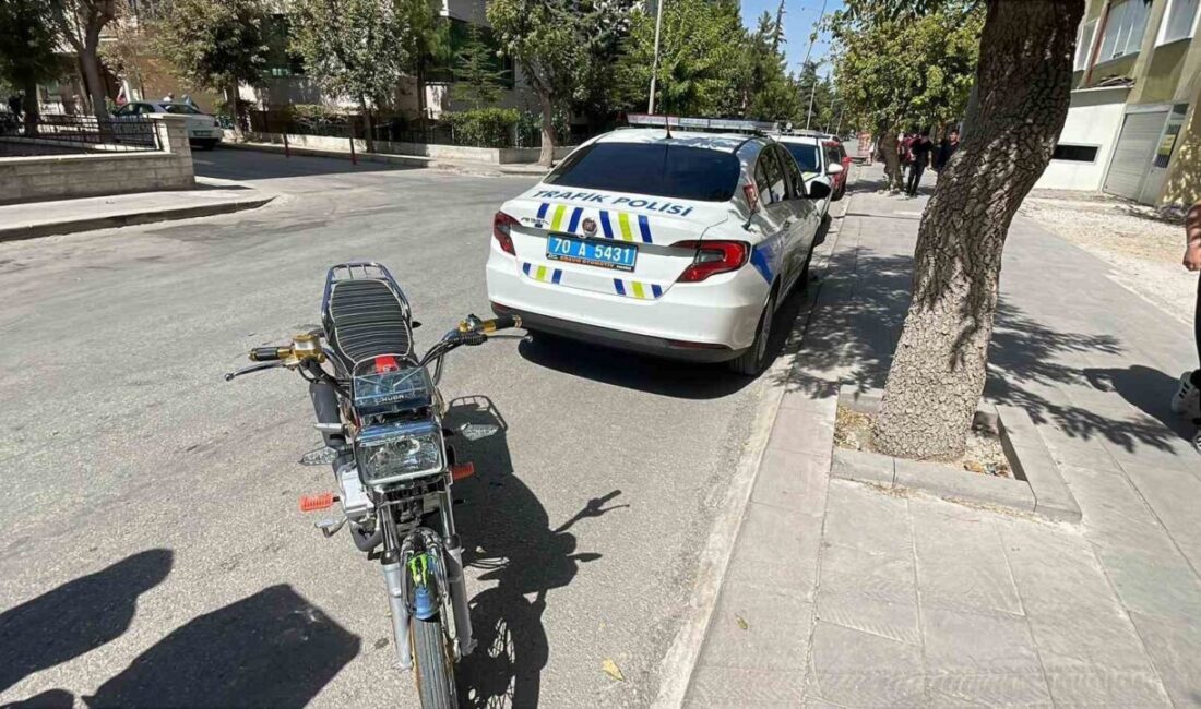 Karaman’da seyir halindeki motosikletin arkasından düşen 16 yaşındaki çocuk yaralandı.