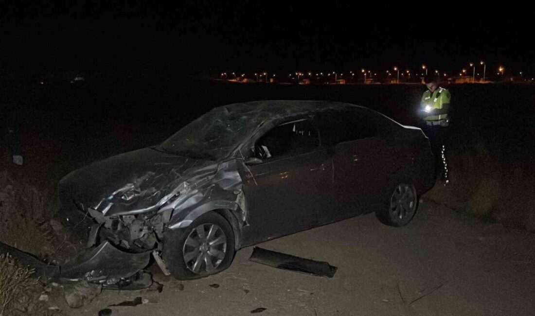 Karaman’da kontrolden çıkan otomobilin tarla yoluna takla atması sonucu meydana