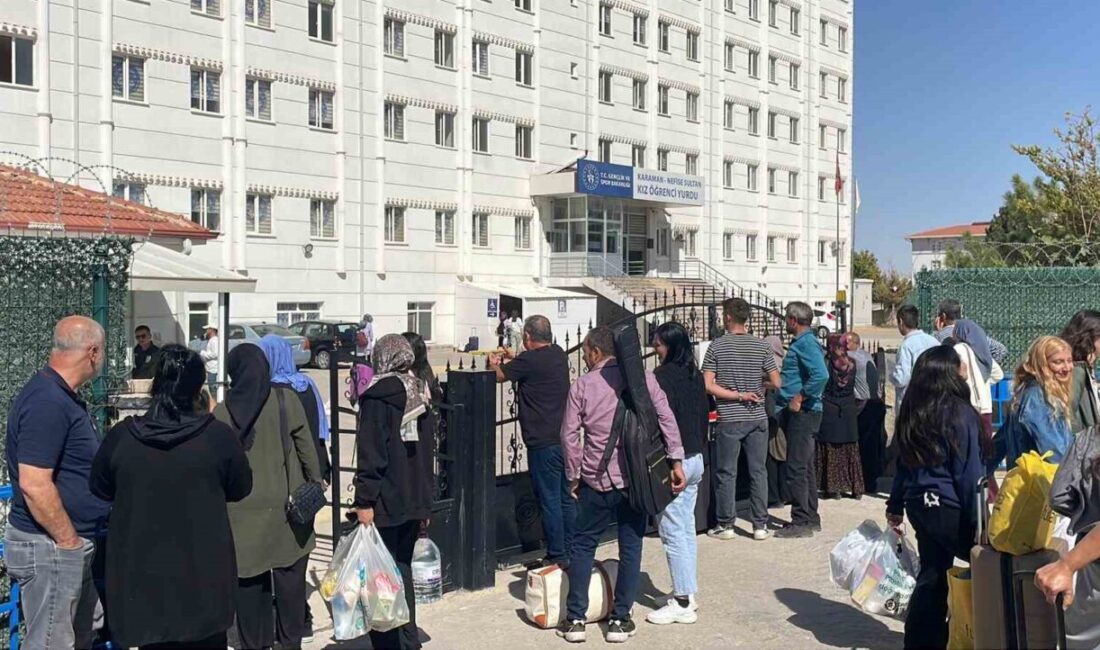 Karaman’da Karamanoğlu Mehmetbey Üniversitesini (KMÜ) kazanan öğrencilerin devlet yurtlarına yerleşmeleri