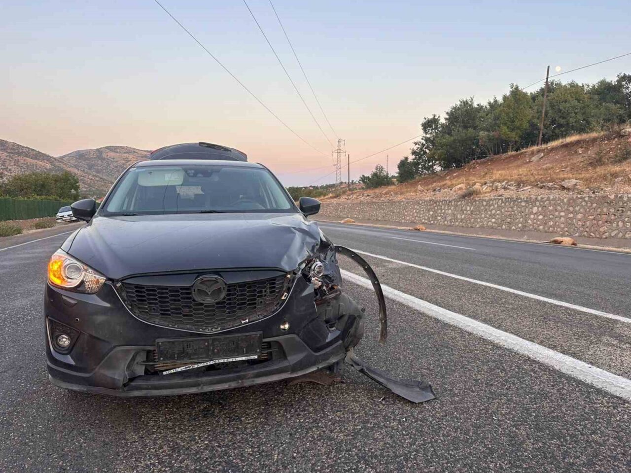 Adıyaman’ın Gölbaşı ilçesinde karayoluna çıkan küçükbaş hayvan sürüsüne çarpması sonucu