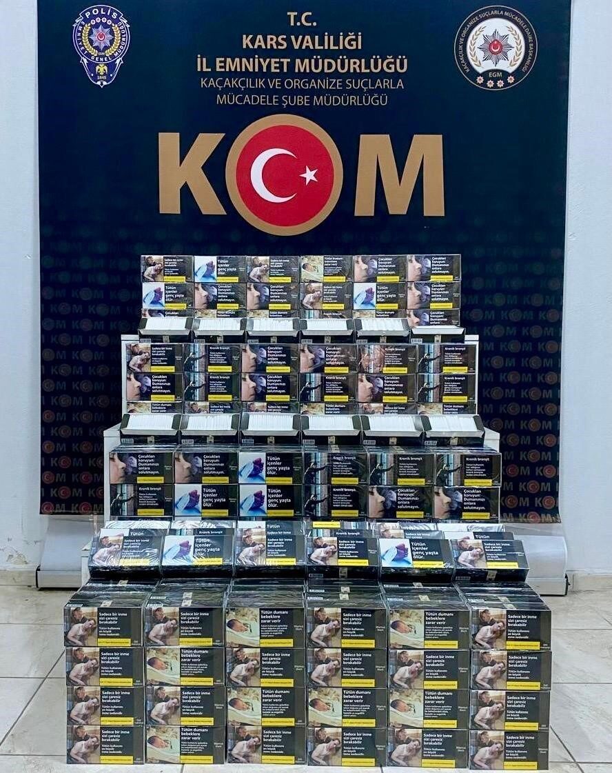 Kars’ta düzenlenen operasyonda 100 bin boş, 21 bin 760 dolu