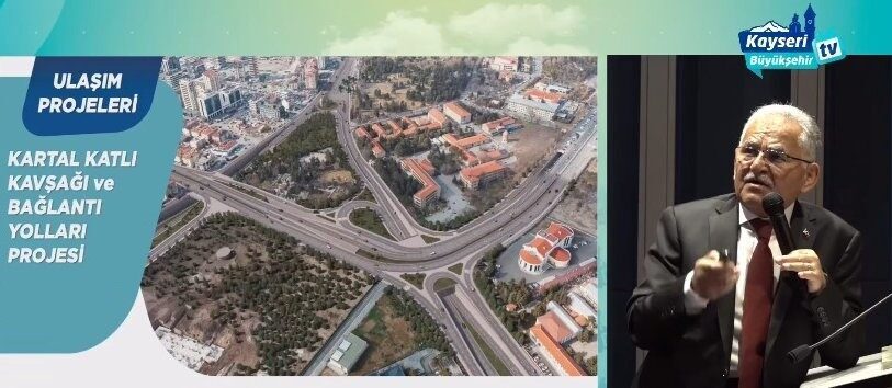 Kayseri Büyükşehir Belediyesi’nin ulaşım alanındaki önemli projesi Kartal Katlı Kavşağı’nın