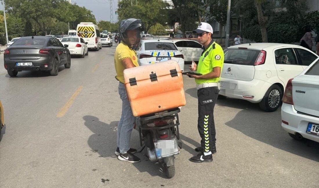 Manisa’da yapılan kask ve kaldırım denetimlerinde 2 bin 685 araç