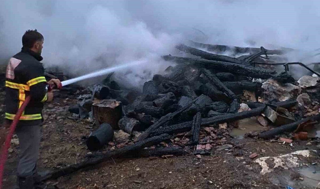 Kastamonu’nun Cide ilçesinde elektrik kontağından çıktığı tahmin edilen yangında bir