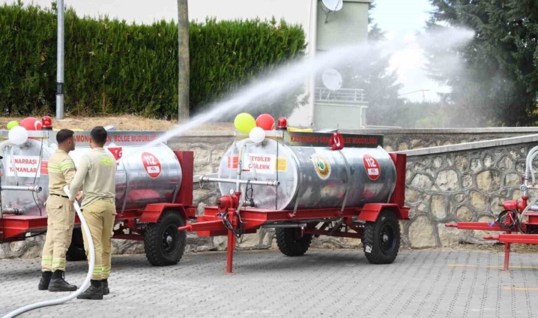 Kastamonu’da yangına hassas köylere 3 ton kapasiteli 16 çekilebilir yeni