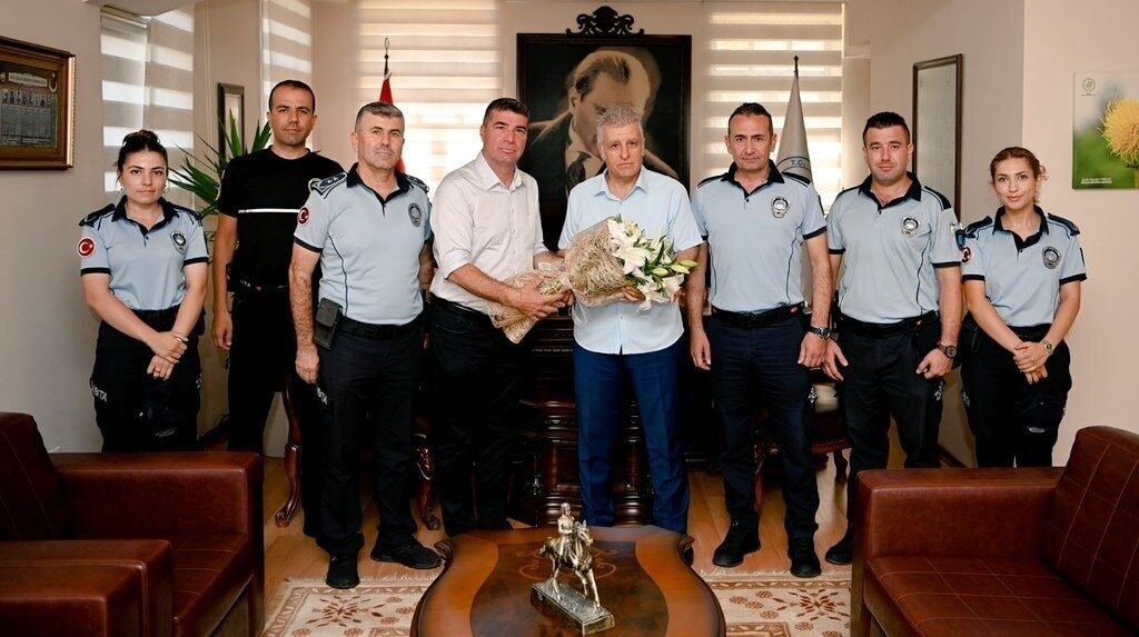 Kuşadası Kaymakamı İbrahim Keklik, Zabıta Teşkilatının kuruluş yıldönümü dolayısıyla Kuşadası