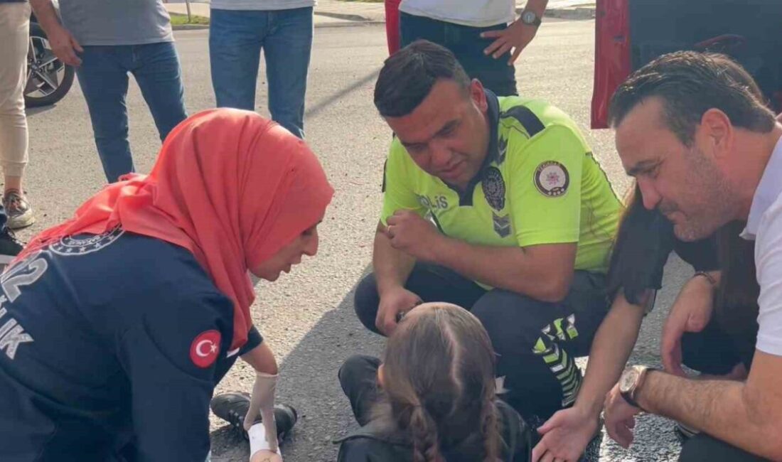 Tekirdağ’ın Çorlu ilçesinde motosiklet ile otomobilin çarpışması sonucu meydana gelen