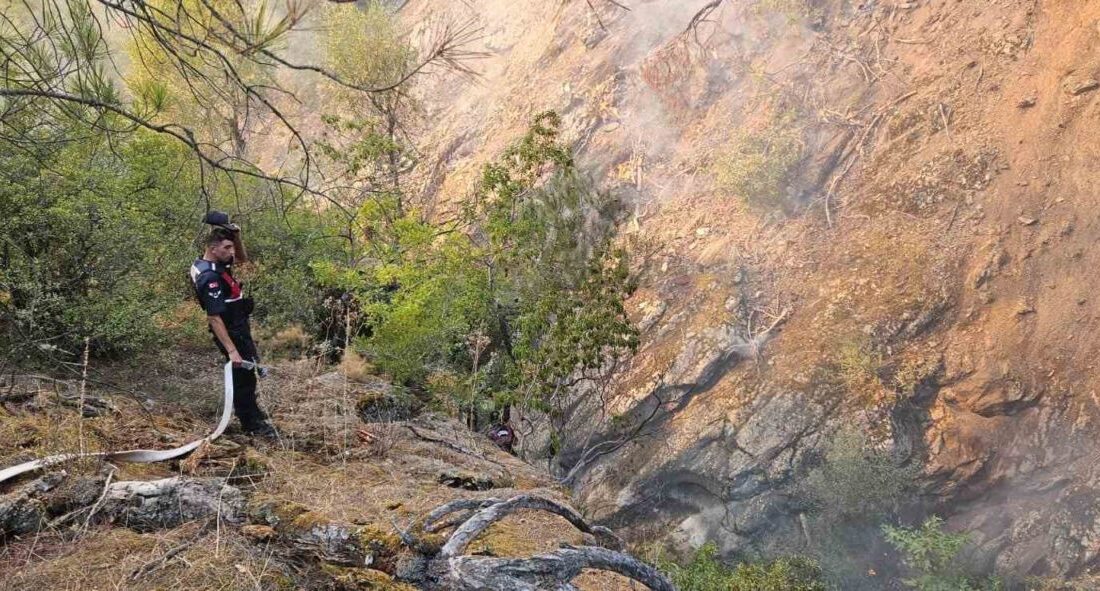 Balıkesir’in Kepsut ilçesinde öğleden sonra başlayan orman yangınına müdahale sürüyor.