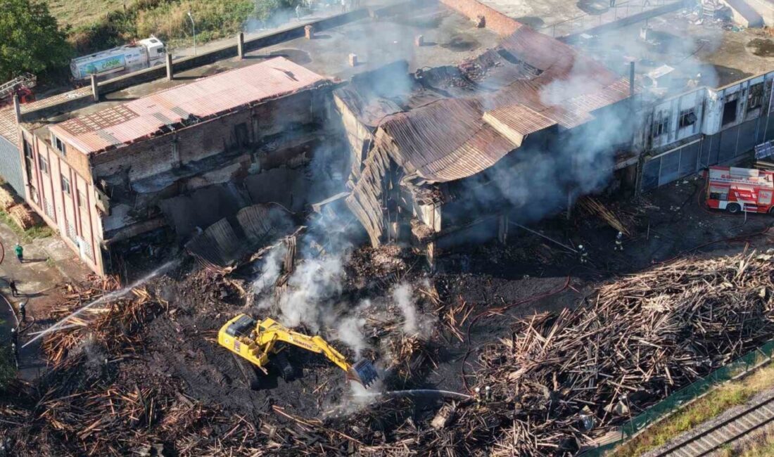 Samsun’un Tekkeköy ilçesinde dün gece çıkan kereste fabrikası yangınının ardından
