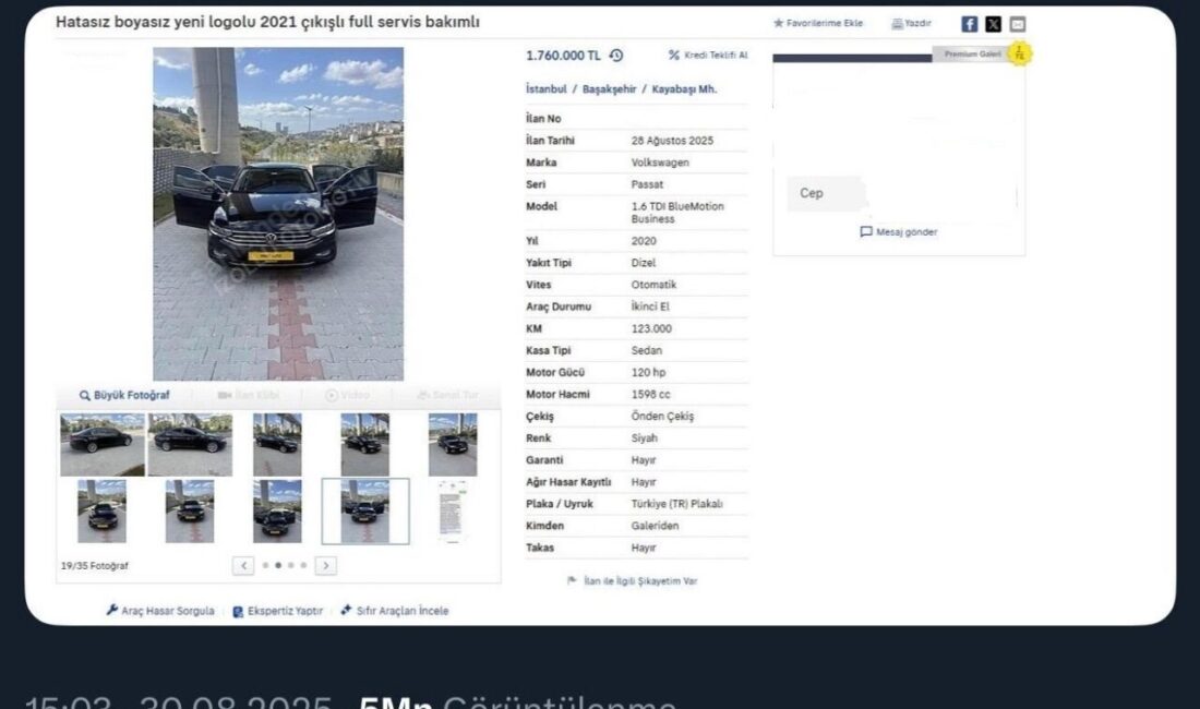 İstanbul’da 153 bin kilometredeki aracın kilometresini düşürerek 123 bin kilometrede