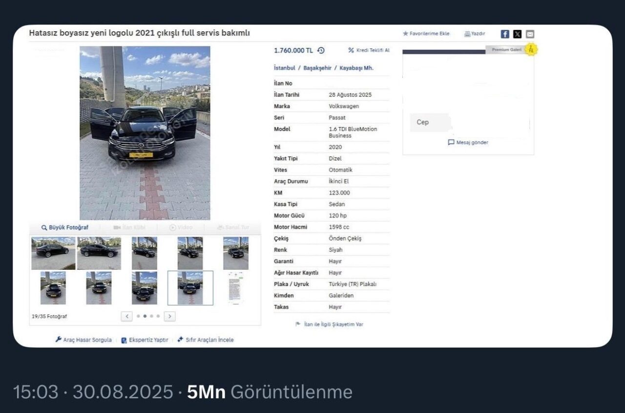 İstanbul’da 153 bin kilometredeki aracın kilometresini düşürerek 123 bin kilometrede