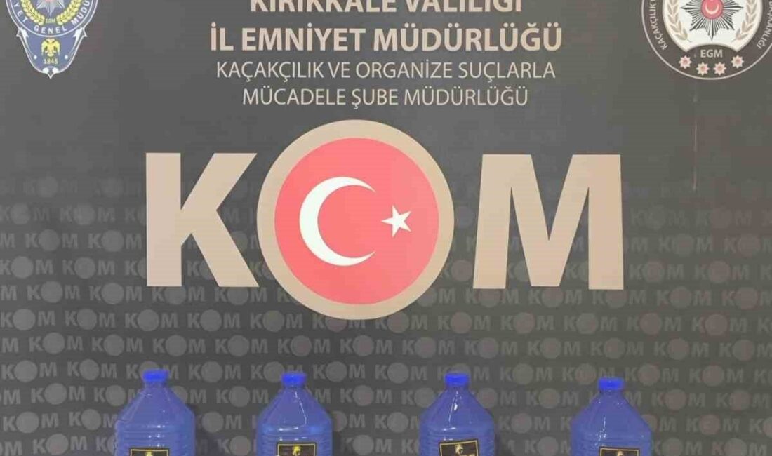 Kırıkkale’de polis ekiplerince düzenlenen operasyonda, bir kargo gönderisinde 20 litre