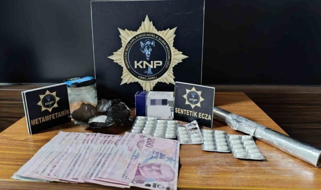 Kırklareli’nde polis ekiplerince düzenlenen uyuşturucu operasyonunda bir şüpheli şahıs gözaltına