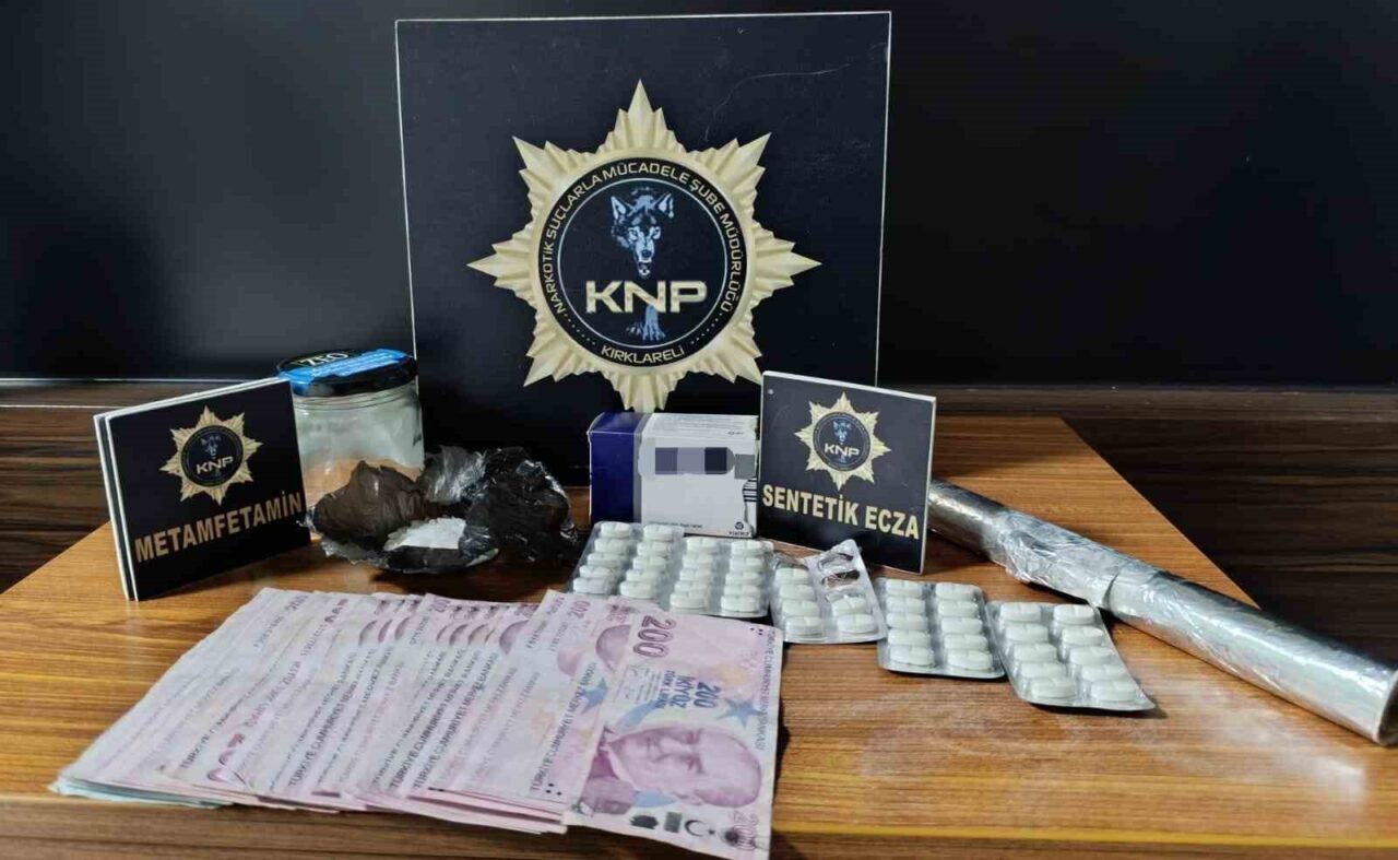Kırklareli’nde polis ekiplerince düzenlenen uyuşturucu operasyonunda bir şüpheli şahıs gözaltına