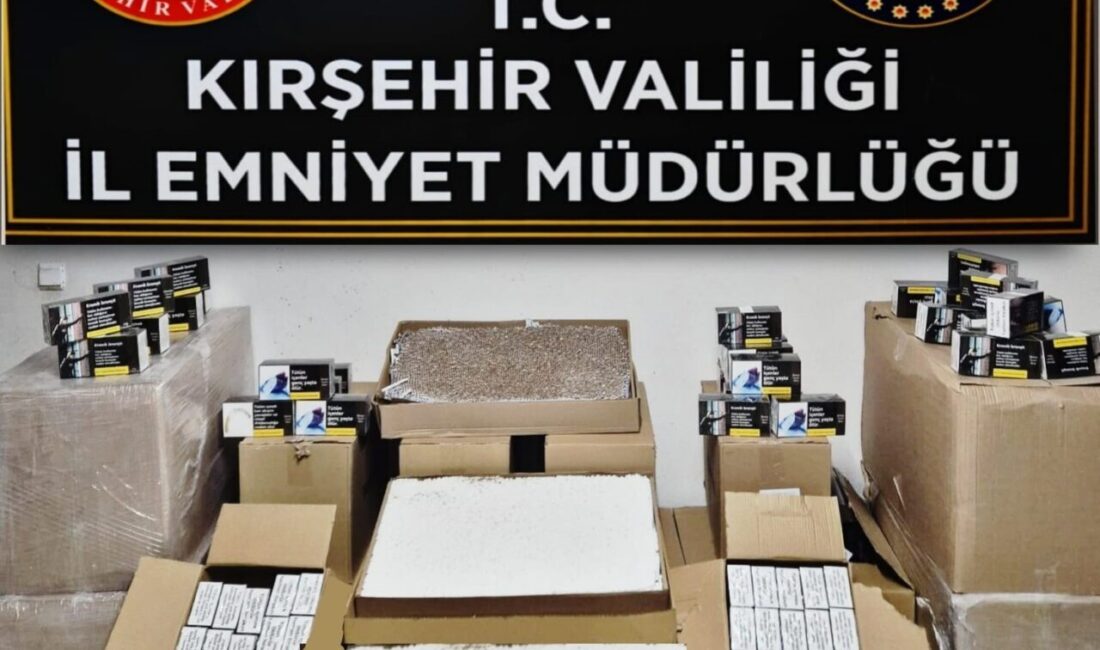 Kırşehir’in Kaman ilçesinde bir iş yerine düzenlenen kaçakçılık operasyonunda 144