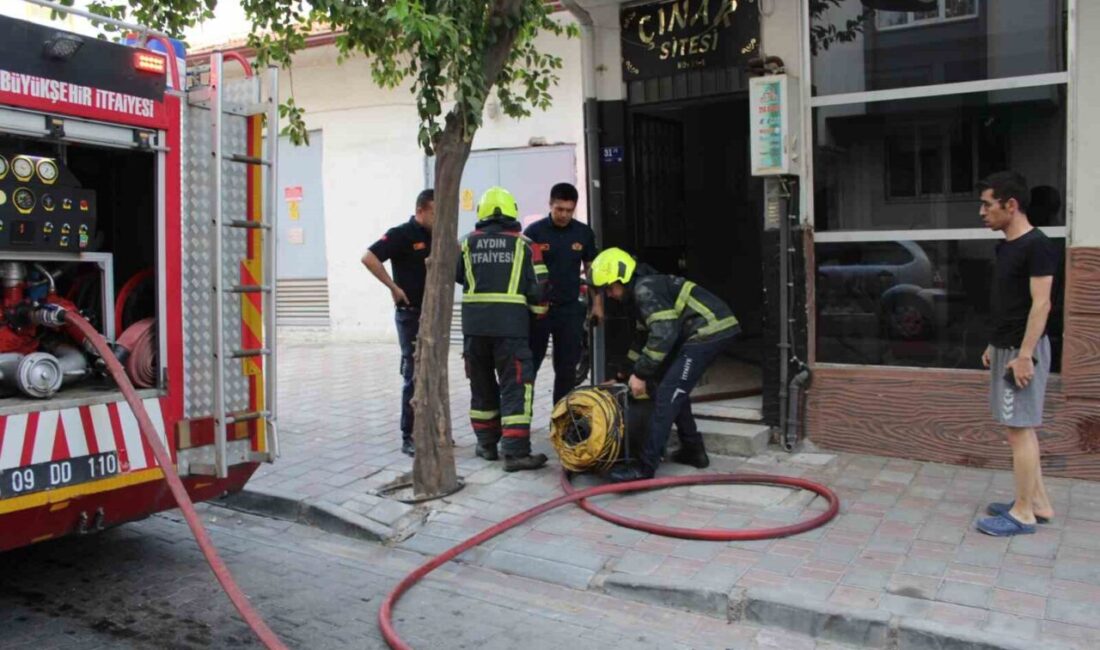 Aydın’ın Efeler ilçesinde kızartma yağından çıkan yangın kısa süreli paniğe