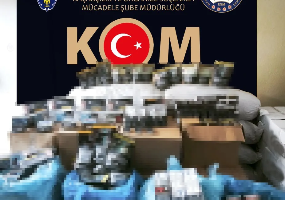 Kocaeli’de kaçak tütün ve elektronik sigara satıcılarına yönelik düzenlenen operasyonda