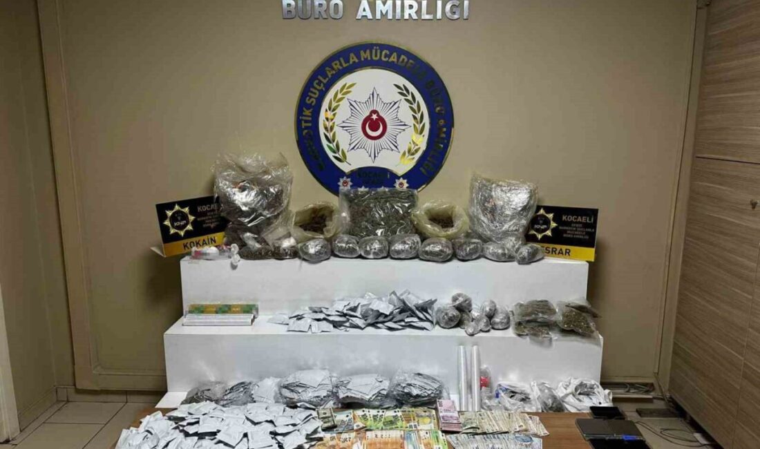 Kocaeli’de narkotik ekiplerince düzenlenen operasyonda yaklaşık 9,1 kilo uyuşturucu ele