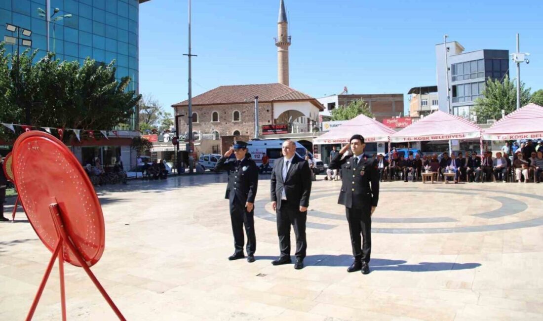 Köşk’te 19 Eylül Gaziler Günü, düzenlenen törenle kutlandı. Saygı duruşu