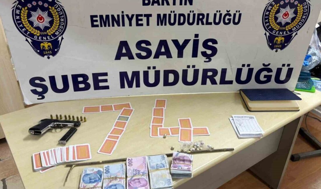 Bartın’da polis, gerçekleştirdiği bakında kumar oynayan 28 kişiye 258 bin