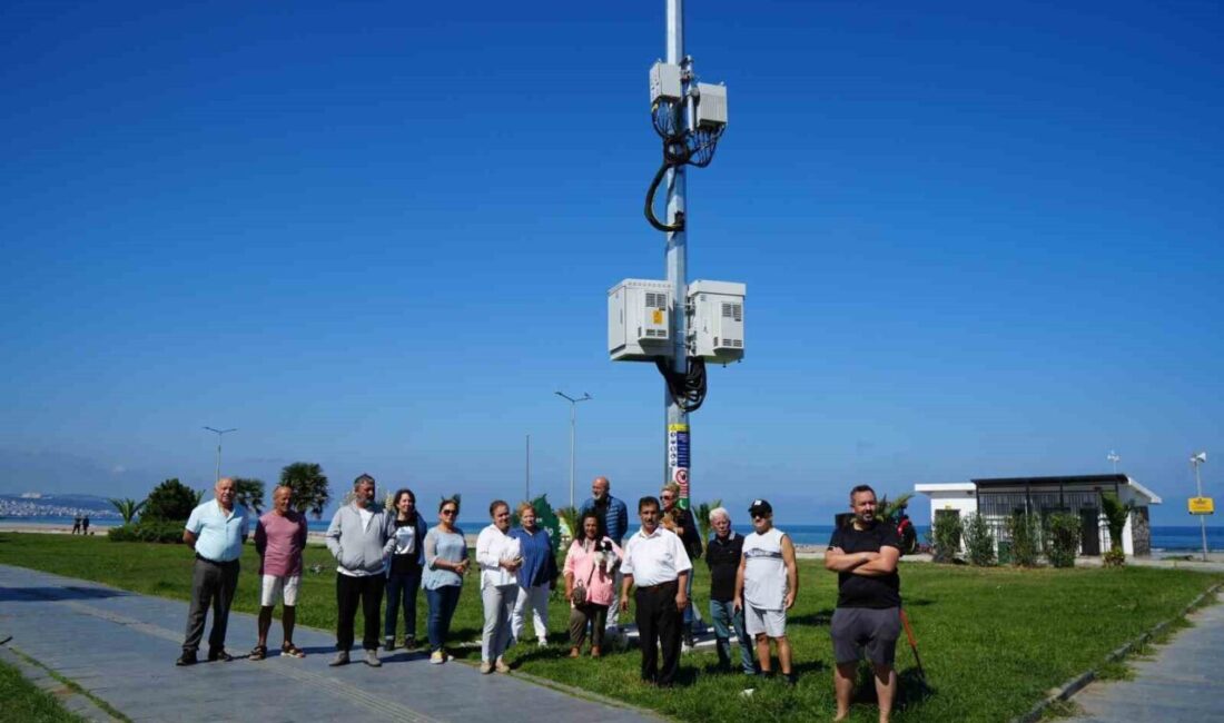 Samsun’un Atakum ilçesinde mahalle sakinleri, özel bir şirket tarafından GSM