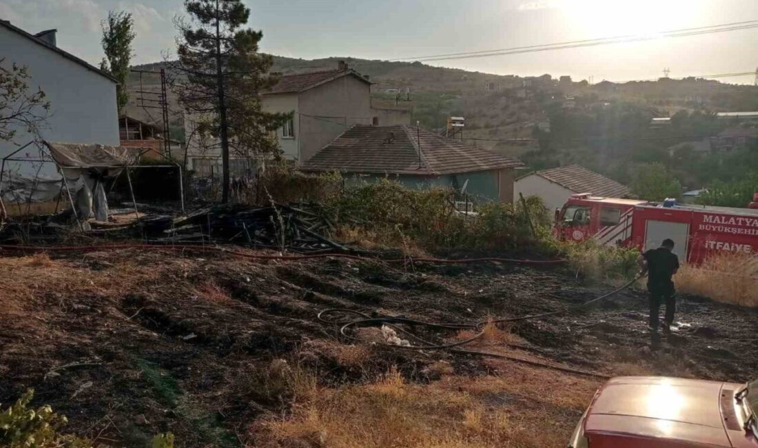 Malatya’da iki farklı noktada çıkan bahçe yangını, itfaiye ekiplerinin müdahalesiyle
