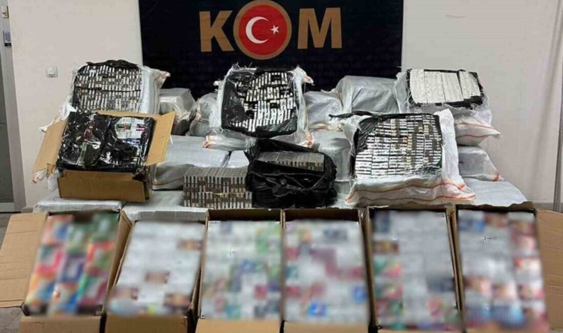 Mardin’de polis ekiplerince düzenlenen operasyonlarda 51 bin paket gümrük kaçağı