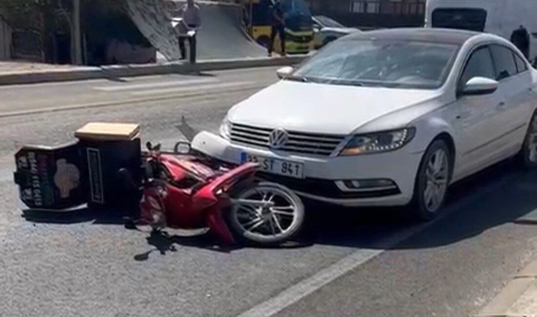Mardin’in Nusaybin ilçesinde otomobil ile motosikletin çarpışması sonucu meydana gelen