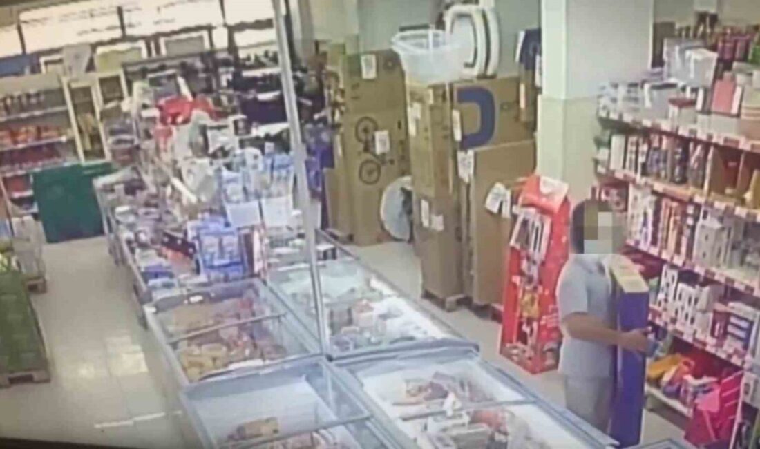 Eskişehir’de bir markette hırsızlık yapan zanlı, polisin takibi sonucu yakalandı
