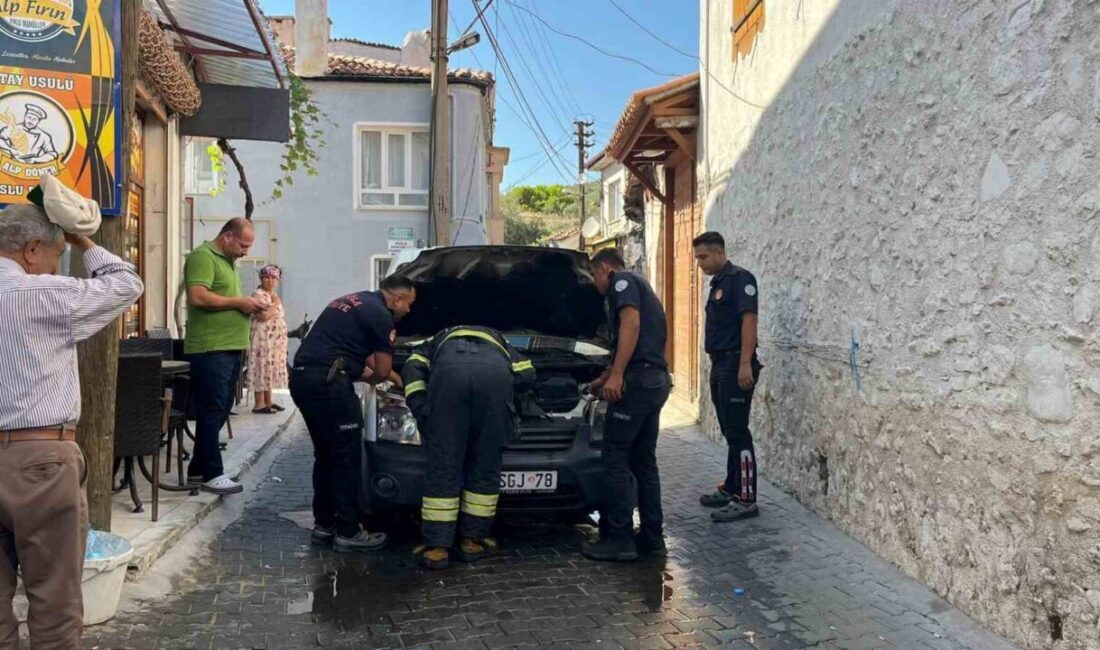 Menteşe Saatli Kule Caddesi’nde 48 SGJ 78 plakalı aracın motor