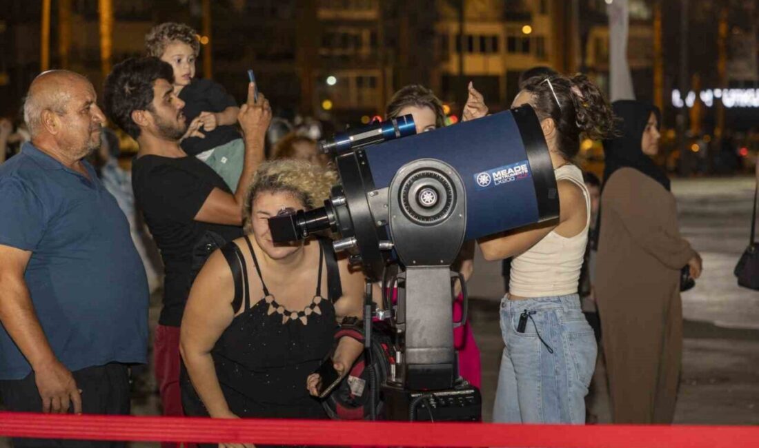 Mersin Büyükşehir Belediyesi, gökyüzü tutkunlarını ’tam ay tutulması’ ile buluşturdu.