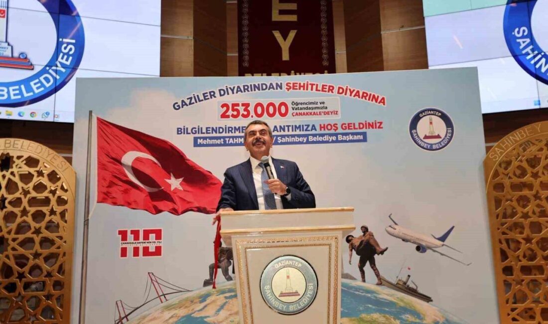 Gaziantep’te Çanakkale Gezileri Bilgilendirme Toplantısı’na katılan Milli Eğitim Bakanı Yusuf