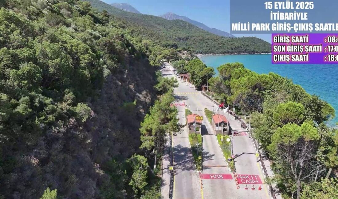 Aydın’ın Kuşadası ilçesinde bulunan Dilek Yarımadası Milli Parkı’nda giriş çıkış