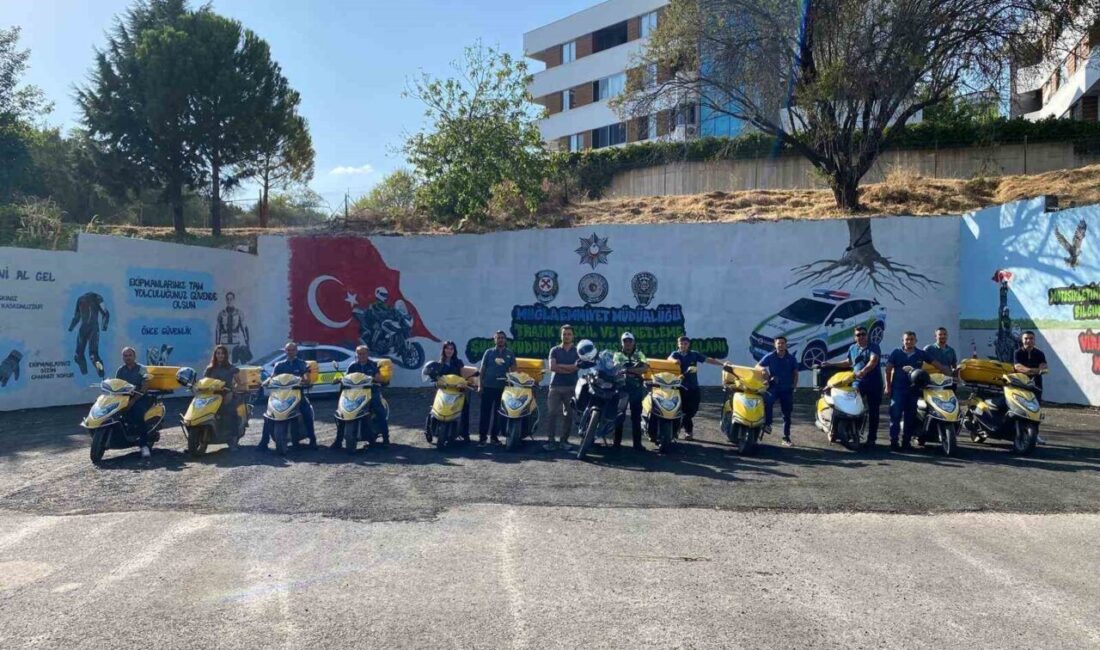 Muğla Trafik Tescil ve Denetleme Şube Müdürlüğü’ne bağlı motosikletli trafik