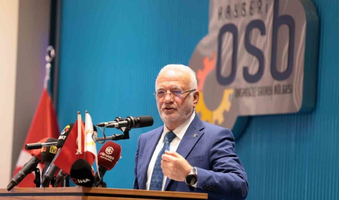 Kayseri Organize Sanayi Bölgesi’nin 22. Olağan Mali Genel Kurulu’nda konuşan